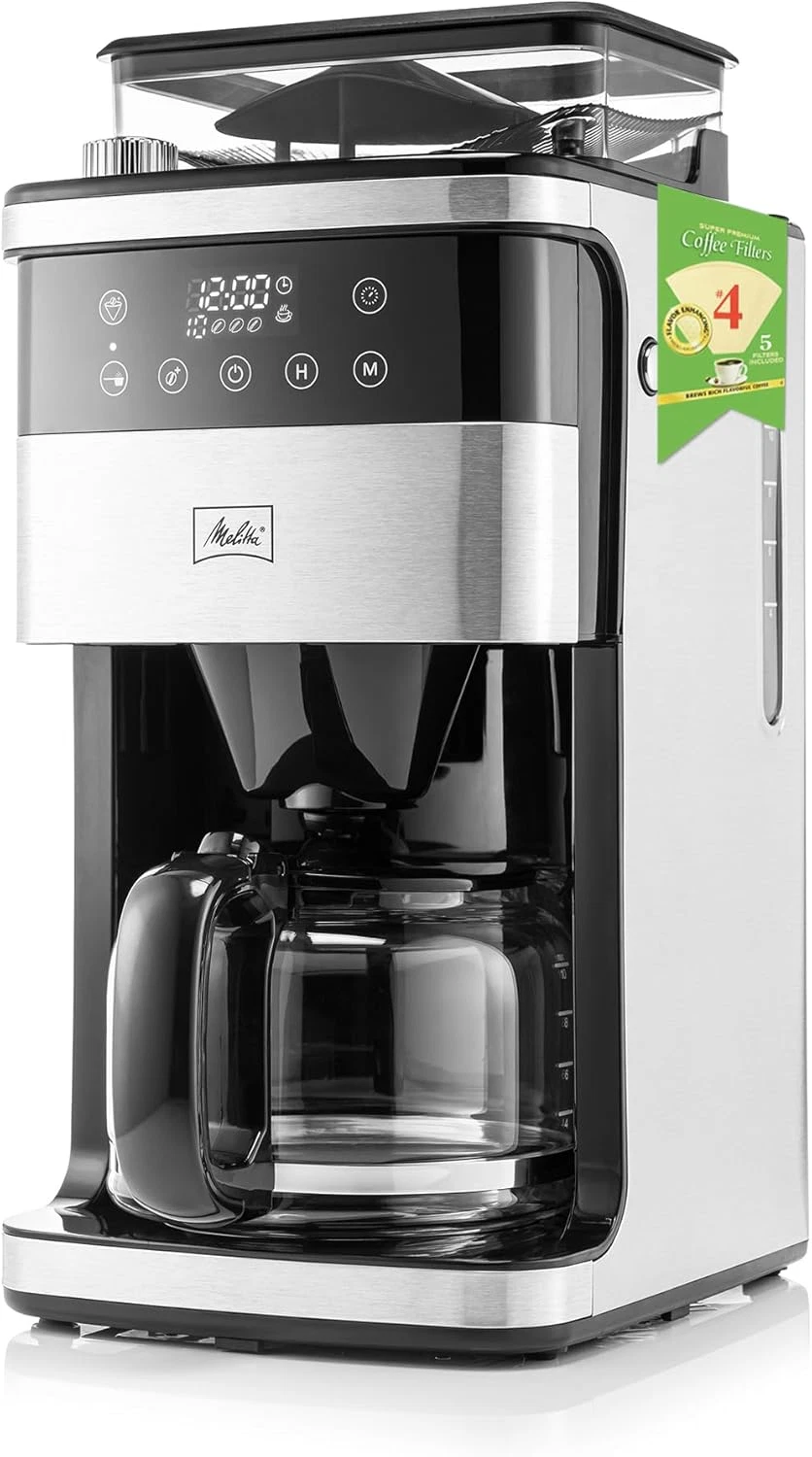 Aroma Fresh Plus 10-Cup Programmable Coffee Maker with Grinder & Filters