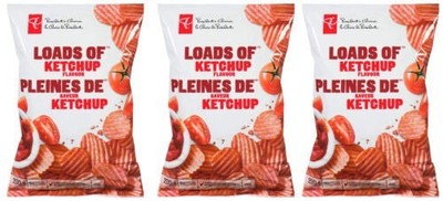 President's Choice Potato Chips, Loads of Ketchup, 200g/7.1oz - 3 Pack