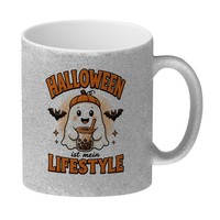 Glitzer-Kaffeebecher Halloween Geist - Tasse FüR Halloween Fans Mit Spruch: