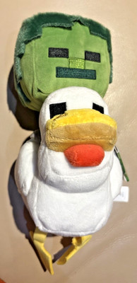 Minecraft Plush Zombie Chicken Jockey Toy 8  NEW 3+