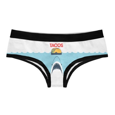 Womens Taco Shark Panties Funny Bikini Brief Vacation Attack Cute Graphic