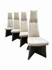 Adrian Pearsall Craft Associates Brutalist Leather Dining Chairs Mid Century — photo 1