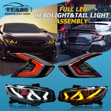 Devil Eye LED Headlights & Tail Lights For 10th Gen Honda Civic Sedan 2016-2021