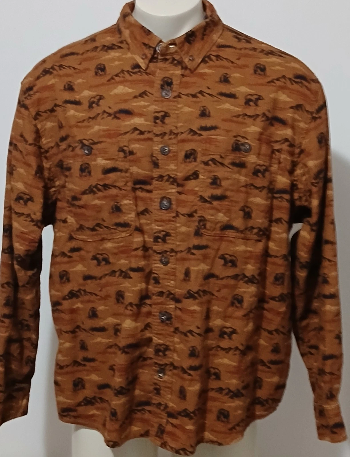Duluth Trading Untucked Bear Outdoor Button Down Long Sleeve Flannel Shirt XL
