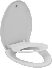 18.6 Inch Round Toilet Seat with Built-In Toddler Potty Training Seat,Easy Clean