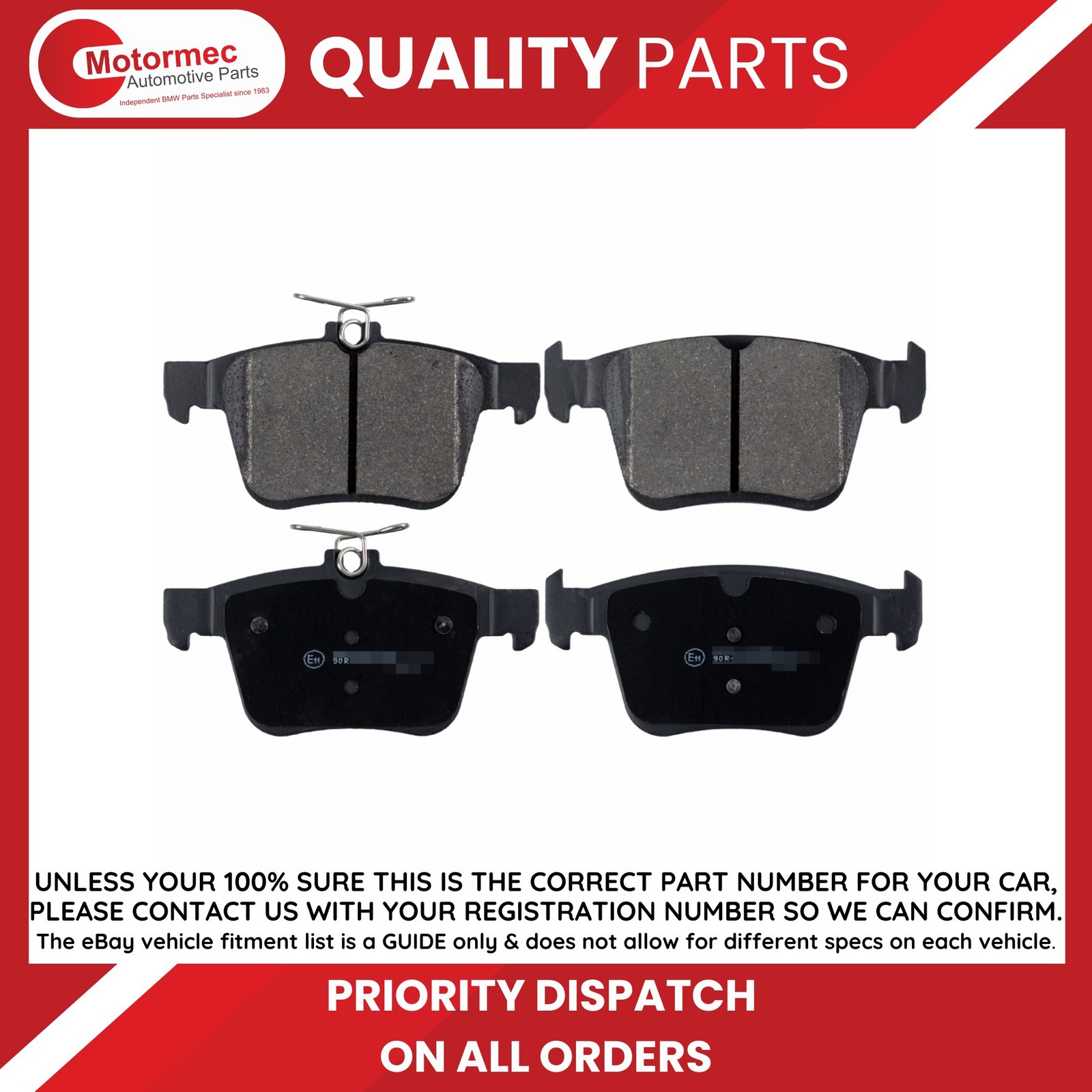 Brake Pads Set fits VW GOLF Mk7, Mk7 GTI Rear 2012 on Blue Print 3QF698451 New - Image 30