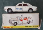 VINTAGE BOXED DINKY TOYS 255 FORD ZODIAC POLICE CAR ORIGINAL BOX c.1970