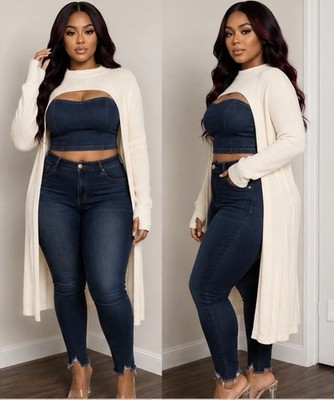 New 3X Fashion To Figure Cream Designed To Flatter Drop Top #1414*1.5