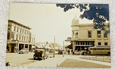 Vintage Real Photo Ukiah California Street Scene Cars Maple Cafe Postcard