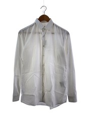 PRADA Long Sleeve Shirt 14.5 Cotton WHT UCM595 R111 1F5B