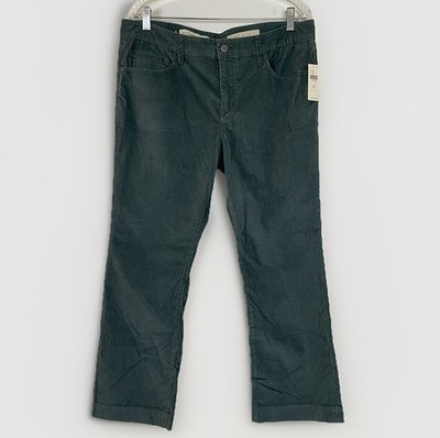 New! Pilcro Size 32 Stet Crop Flare Forest Green Corduroy Jeans Pants
