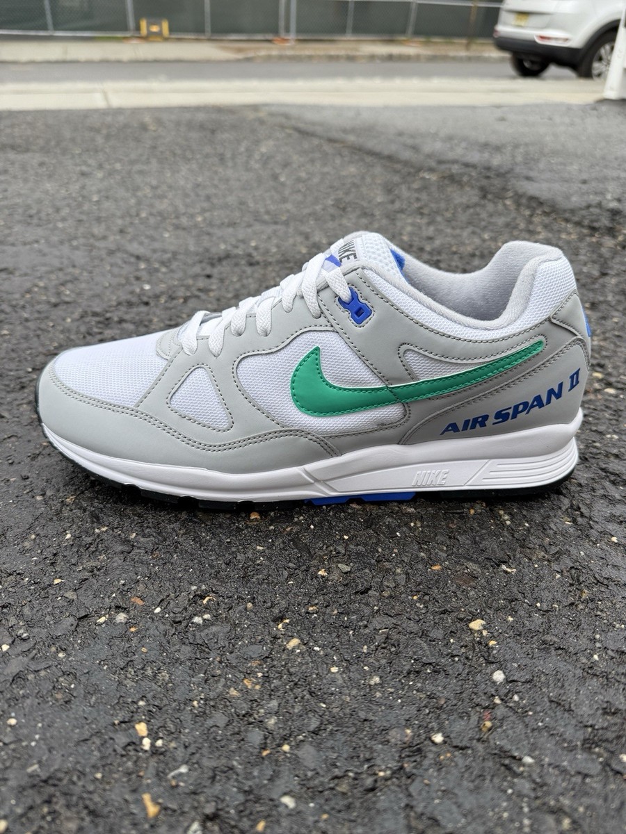 Nike Air Span Wolf Gray/Emerald/White AH8047-012 Men's Shoes