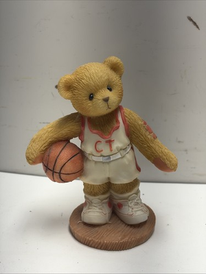 #ad CHERISHED TEDDIES LARRY BASKETBALL FIGURINE YOU#x27;RE MY SHOOTING STAR BEAR $14.99
