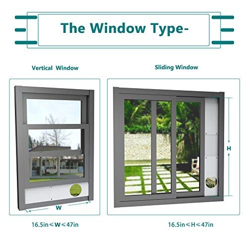 Portable Air Conditioner Window Kit - Adjustable Seal Panels for 5" Hose, Vent K