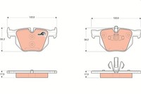 Trw Bremsbelagsatz Scheibenbremse Cotec GDB1560 FüR Bmw X1 E90 E91 E92 E93 E84