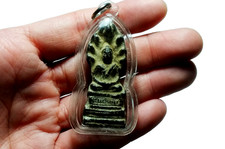 7 Heads Naga Phra Nak Prok Ancient Antique Thai Buddha Amulet Protection Luck