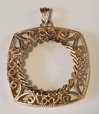 9 kt Gold Full Sovereign Anhänger Fassung..