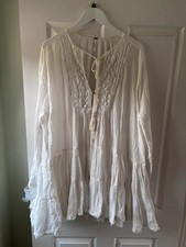 Free People boho floaty dress in an off white - Medium