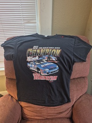 Vintage 90s Dale Earnhardt Jr Total Domination Busch Champion T-Shirt Size L
