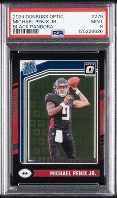2024 PANINI DONRUSS OPTIC BLACK PANDORA #279 MICHAEL PENIX JR. 9/25 PSA 9