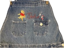 Disney Winnie the Pooh Denim Bob Overalls XL Piglet VTG 90s Jerry Leigh Embrdrd