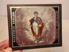 Antique Patriotic Glass Slide George Washington Patriotic Order Sons Of America