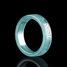 Natural Jadeite Jade Band Ring Men Women Blue Water Natural Jade 5mm Ring 9