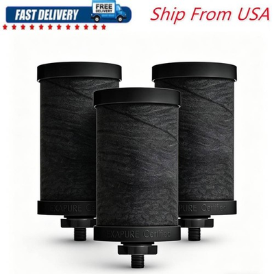 #ad 3 Pack Alexapure PRO 2387 Replacement Water Filter Black $85.99