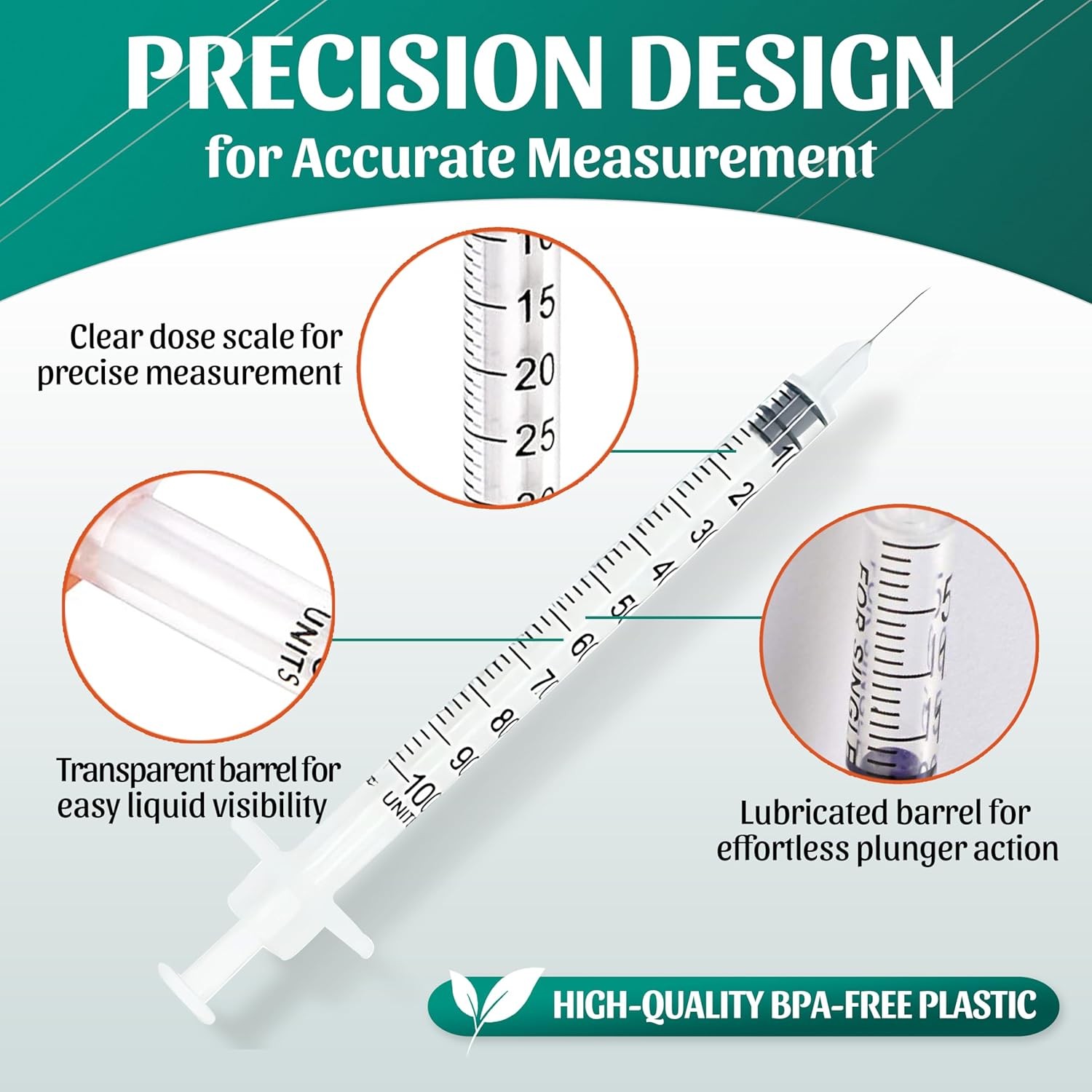 | 1ml 30 Gauge Syringes 1cc 5/16 Inches 8mm Lab Box of 100: 30GaHISTORY