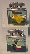 Vintage Texas Automatic State Lighter Flag & Oil Rig & Longhorn 