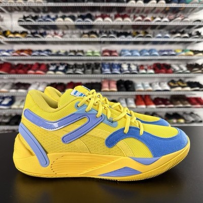 Puma TRC Blaze Court Low Vibrant Yellow Blue 376582-19 Men s Size 9