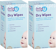 Dry Wipes | Soft & Thick | Fragrance & Chemical Free | Use Wet or Dry | Biodegra