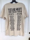Taylor Swift Eras Tour Beige T-shirt With Tour Dates On Back Sz. Sm. Eqypt.