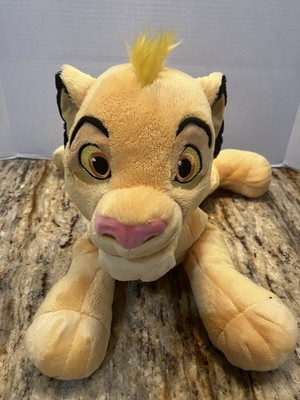 Young Simba Plush Stuffed 16'' Floppy Sewn Eyes Disney Lion King Embroidered Face