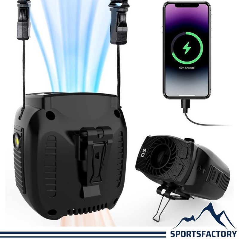 Portable Waist Clip Fan 10000mAh Rechargeable Neck Hanging Cooling for Camping