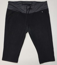 Danskin Now Women's Fitted Black Athletic Crop Spandex Pants Yoga Size L 12-14