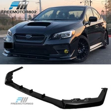 Fits 15-21 Subaru WRX STI MPX Style PP Front Bumper Lip Spoiler Gloss Black 3PCS