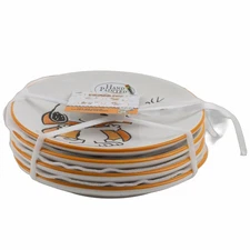 Peanuts Snoopy Halloween Costume Appetizer Snack Side Cake Plates Set 4