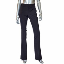 GUCCI PANTS BLACK STRETCH WOOL SILK BLEND FLARED TROUSERS sz IT 42 US 6