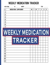 Weekly Medication Tracker: Efficient Care Management, Organizing Patient Medicat