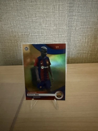 Mikayil Faye Topps FC Barcelona 2023/24 Rookie â 1/1 Gold â Ultra Rare