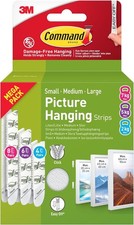 Command Picture Hanging Strips, Value Pack - 8 Large, 6 Medium, 4 Small Pairs | 2.17 per strip