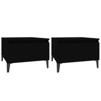 Beistelltische 2 Stk. Schwarz 50X46X35 Cm Holzwerkstoff