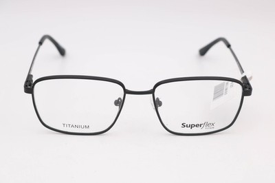 Superflex Sf-1165T M100 Black Rectangle Eyeglasses Frames 54-17-140