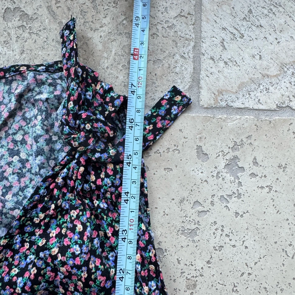 M&S x Ghost Floral Midi Dress Size 18 Women’s Summer Sleeveless V Neck Tie - Image 3 of 4