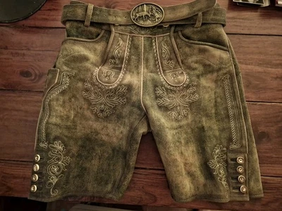 Herren Trachten Lederhose Kurz K&K Kaiserjäger Größe 48 - Bild 1 von 4