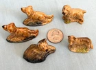 Wade 5 Dogs Whimsie England Red Rose Tea Mini Figurine Collie Alsatian Setter II