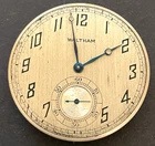 Antique 1926 Waltham 1894 220 Pocket Watch Movement Parts/Repair 12s 15j USA