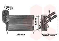 Wärmetauscher Innenraumheizung VAN WEZEL 58006173 für SKODA SEAT AUDI VW 8N3 A3
