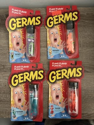 Germs World Of Wonders Lot Of 4  (yawn, Burp, Hiccup, Bellybutton Lint)